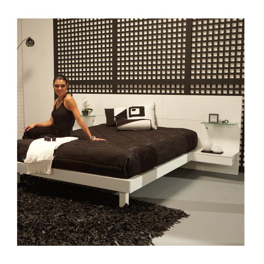 Chico White Queen Platform Bed W Nightstands El Dorado Furniture Chico White Queen Platform Bed W Nightstands Alternate Image 2 Of 7 Images