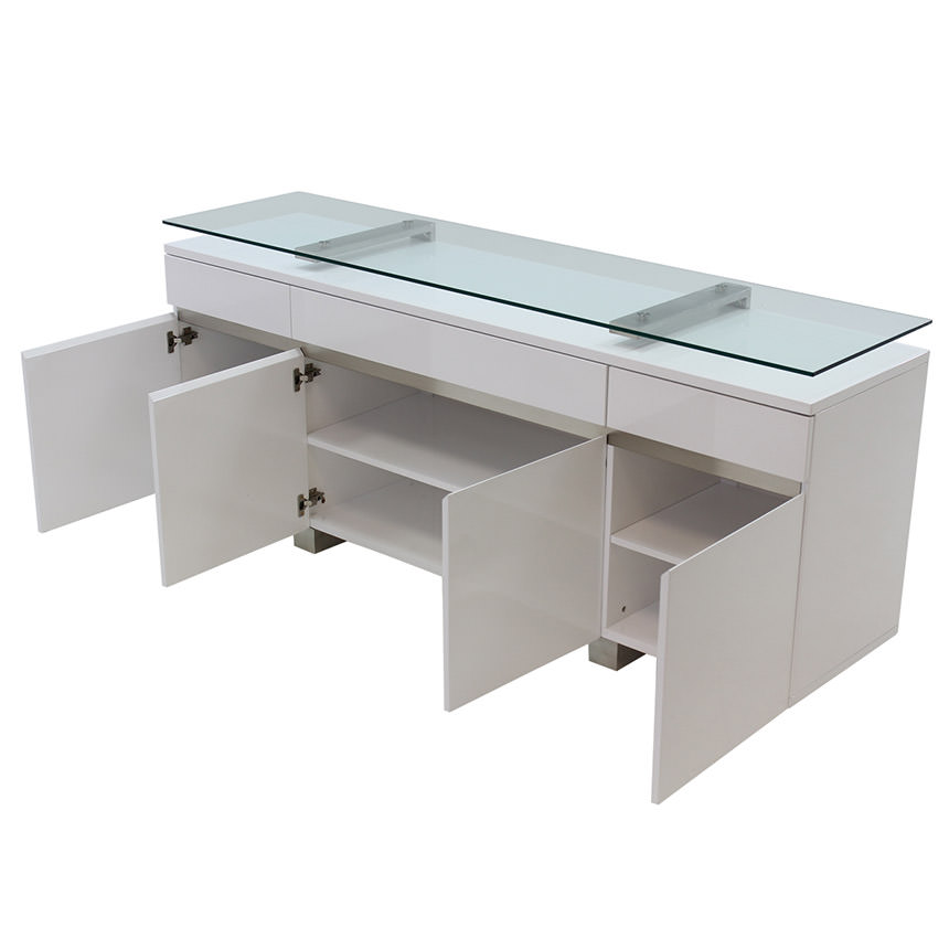 Novo White Buffet El Dorado Furniture Novo White Buffet Alternate Image 2 Of 5 Images