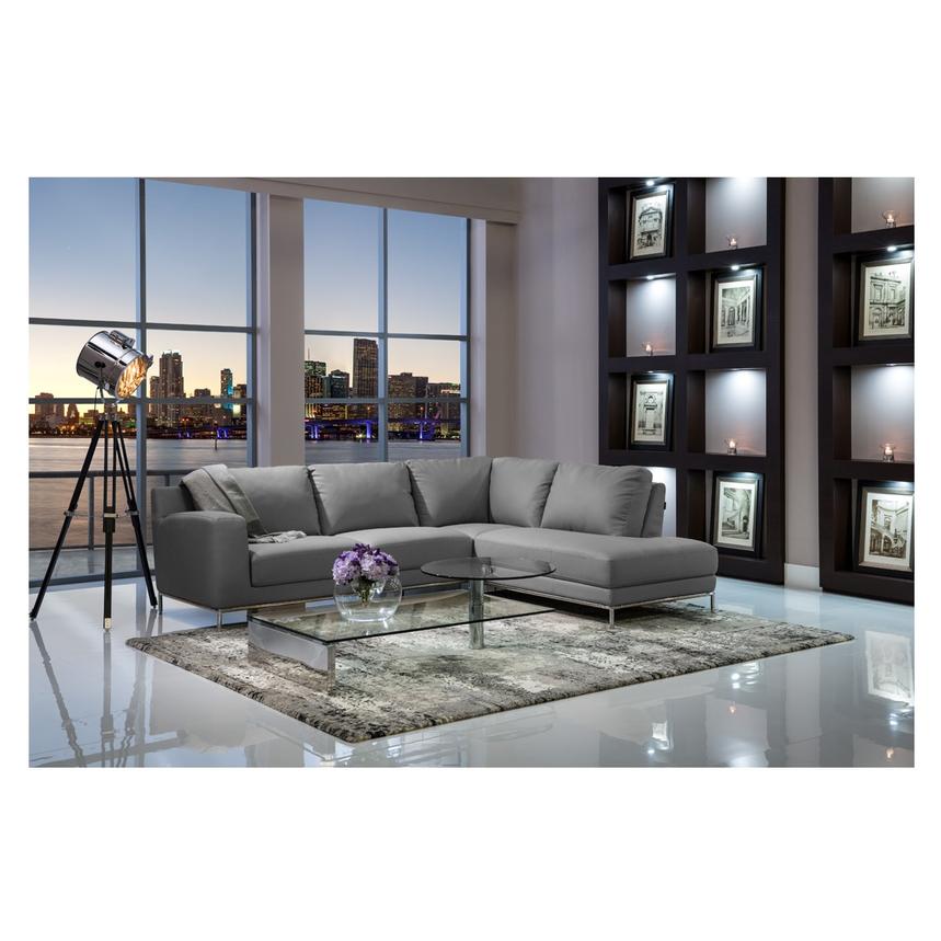 Cantrall Dark Gray Sofa W Left Chaise El Dorado Furniture Cantrall Dark Gray Sofa W Left Chaise Alternate Image 2 Of 7 Images