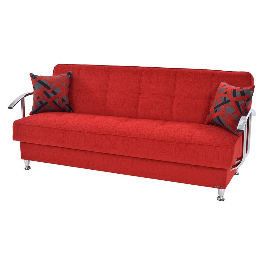 Betsy Red Futon w/Storage El Dorado Furniture