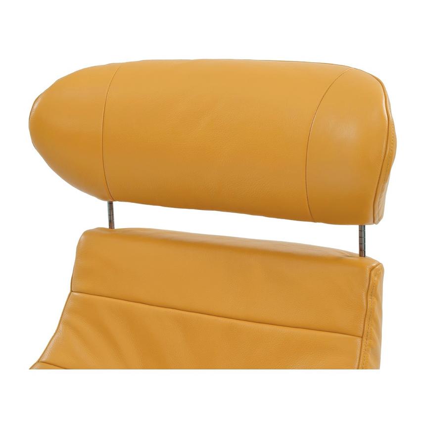 Enzo Yellow Leather Swivel Chair El Dorado Furniture
