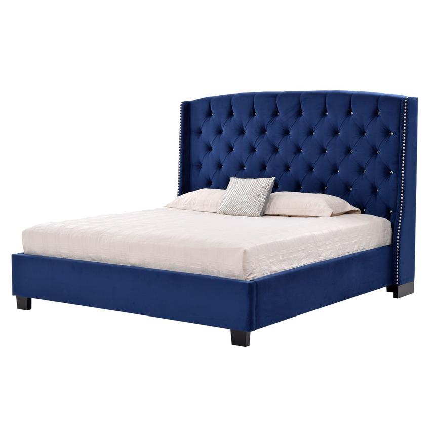 Majestic Blue Queen Platform Bed El Dorado Furniture Majestic Blue Queen Platform Bed Main Image 1 Of 5 Images