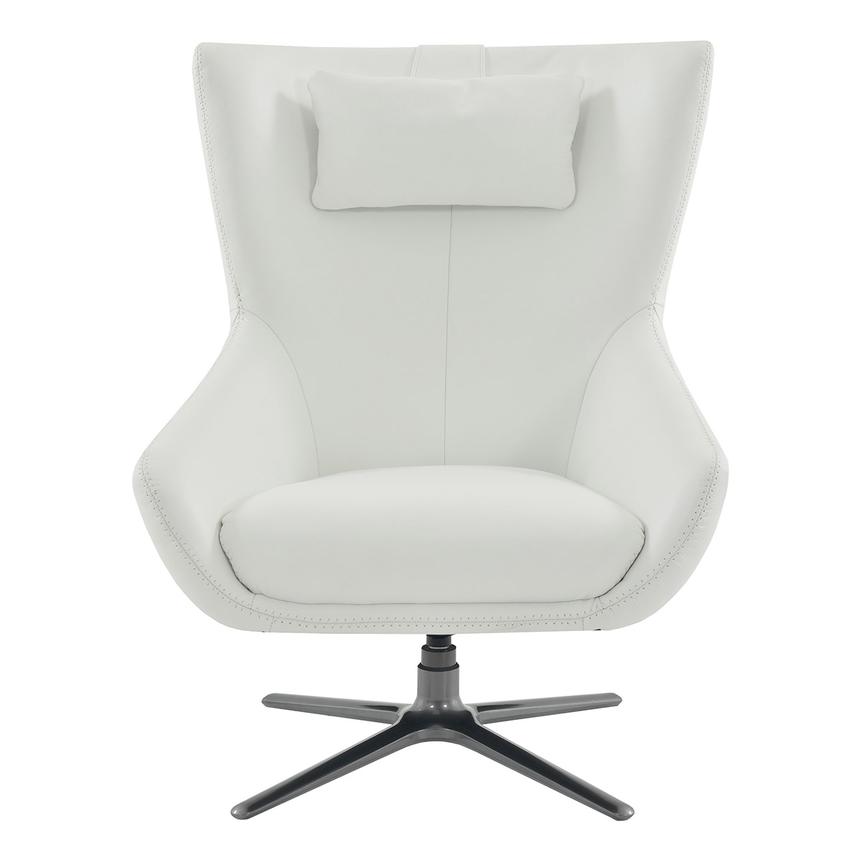 Clara White Leather Swivel Chair El Dorado Furniture
