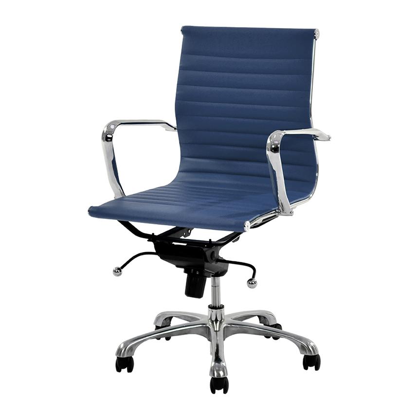 Watson Blue Low Back Desk Chair El Dorado Furniture Watson Blue Low Back Desk Chair Alternate Image 2 Of 6 Images