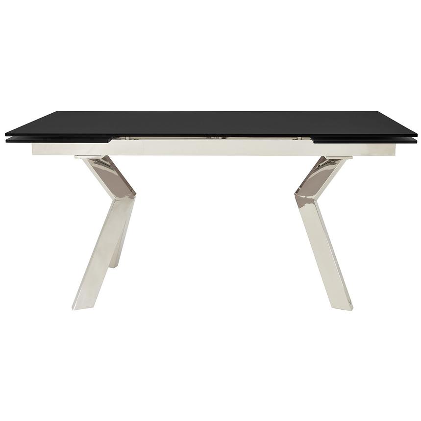 Lynne Black Extendable Dining Table El Dorado Furniture Lynne Black Extendable Dining Table Main Image 1 Of 8 Images