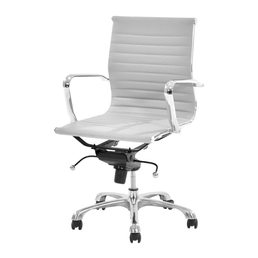 Watson White Low Back Desk Chair