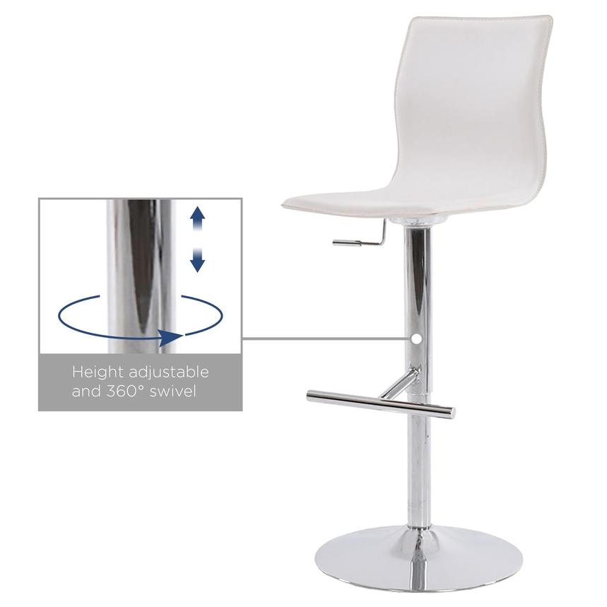 Evolution White Adjustable Stool  alternate image, 7 of 8 images.