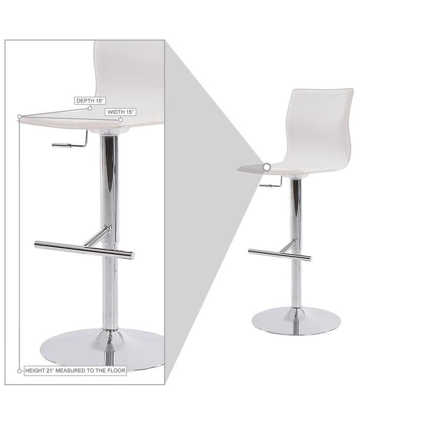 Evolution White Adjustable Stool  alternate image, 8 of 8 images.