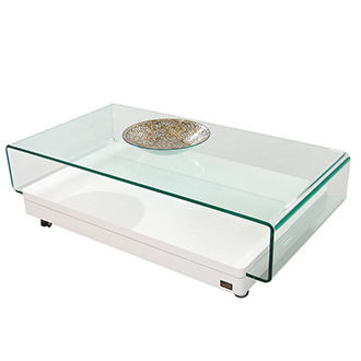 Clove I White Coffee Table w/Casters