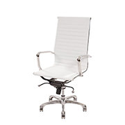 Watson White High Back Desk Chair  main image, 1 of 6 images.