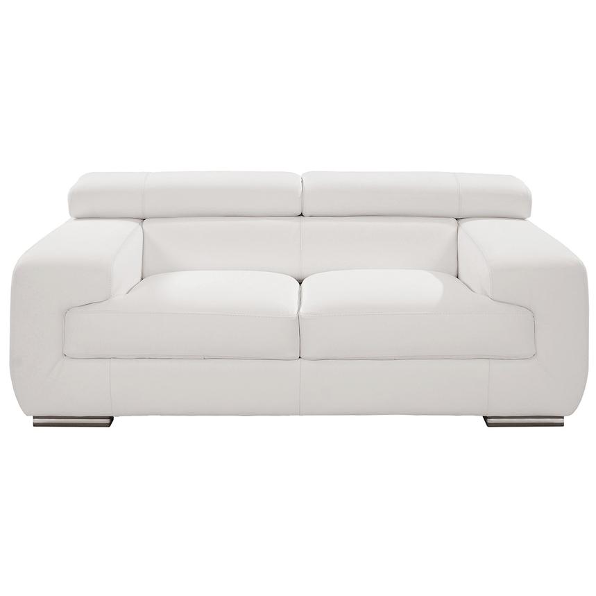 Grace White Leather Loveseat El Dorado Furniture Grace White Leather Loveseat El