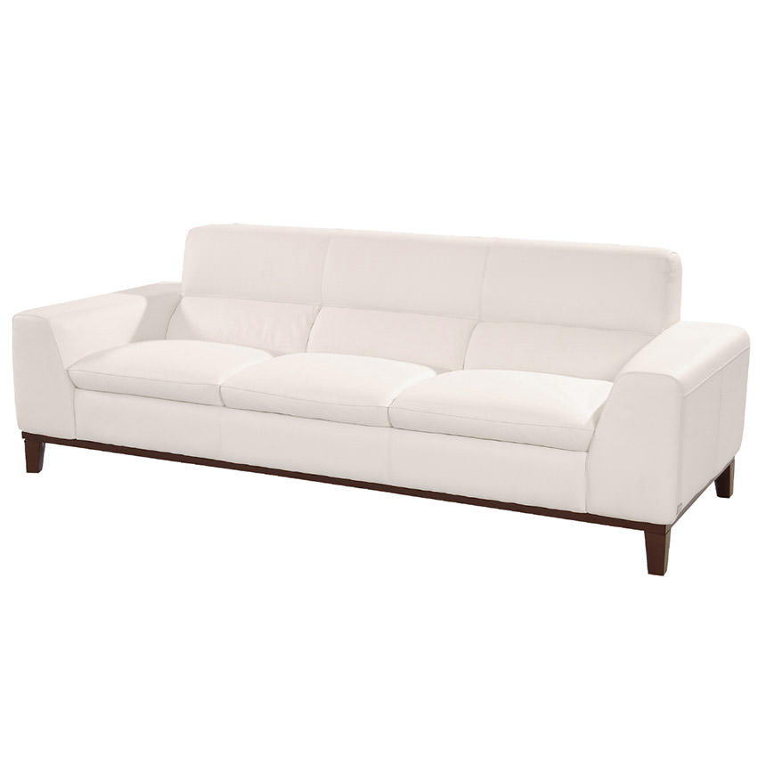 Milani White Leather Sofa El Dorado Furniture Milani White Leather Sofa El Dorado, White Sofa Leather Furniture