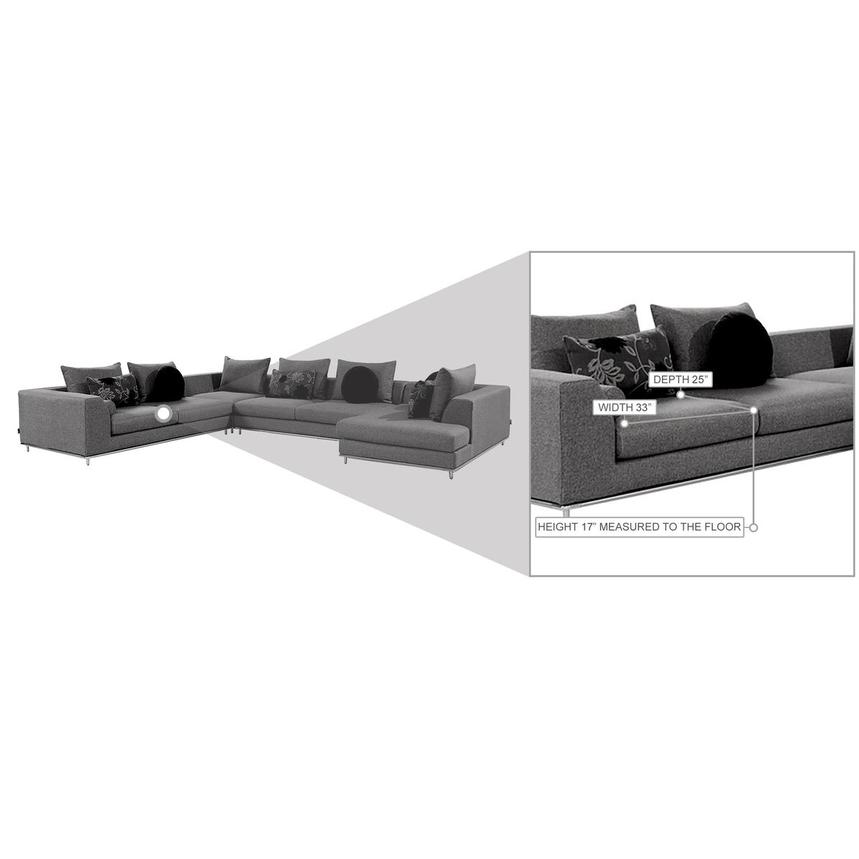 Henna Sectional Sofa w/Right Chaise  alternate image, 8 of 10 images.
