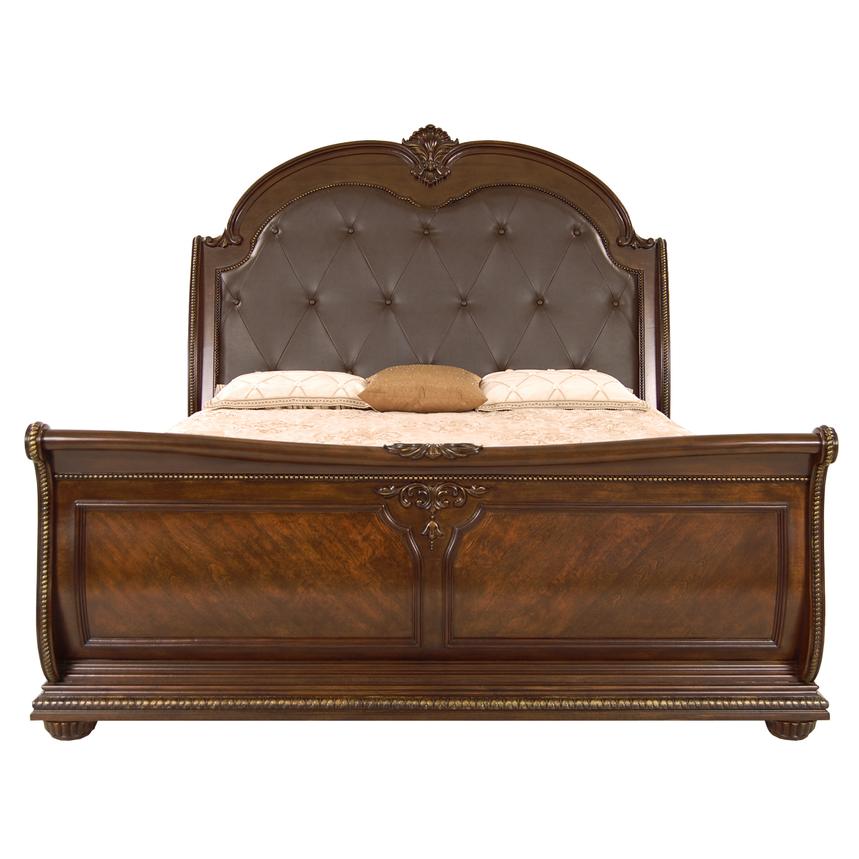 Coventry Tobacco Queen Sleigh Bed alternate image, 3 of 6 images.