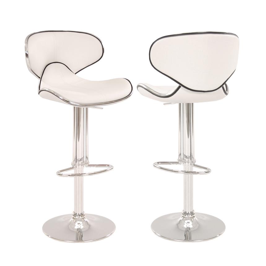 Clipper White Adjustable Stool | El Dorado Furniture