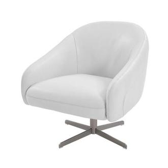 Leather Furniture Chairs El Dorado Brookville White Leather Swivel Chair