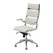 Bell White High Back Desk Chair  main image, 1 of 6 images.