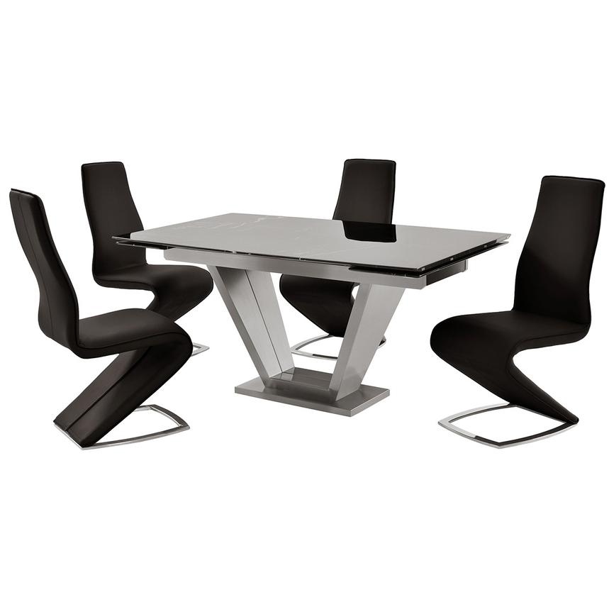 Jessy Black 5-Piece Dining Set  main image, 1 of 12 images.