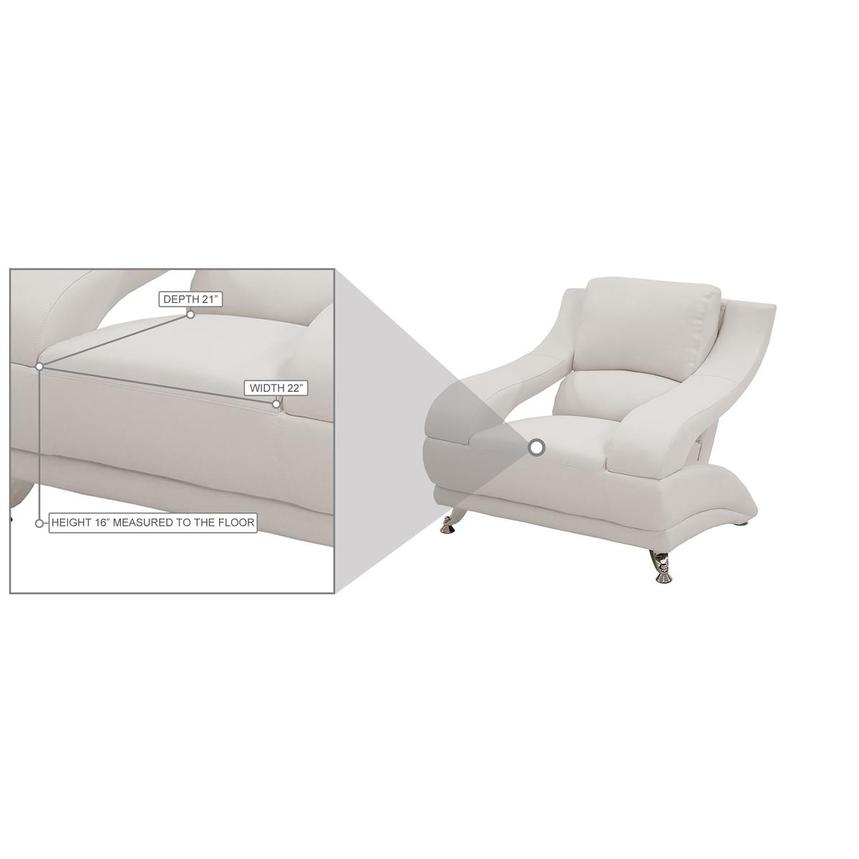 Jedda White Leather Chair El Dorado Furniture