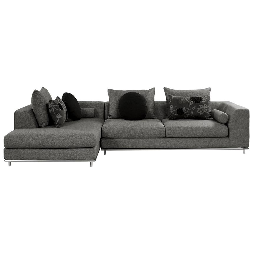 Henna Cheetah Upholstered Custom Modern Sectional, Right