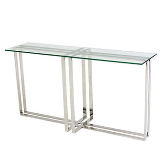 Riga Clear Console Table