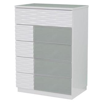 Manhattan White Mirrored Chest