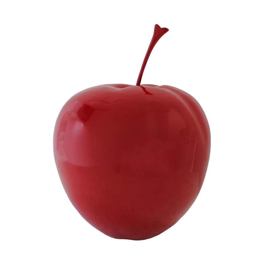 Small Glossy Red Apple Table Decor  main image, 1 of 2 images.