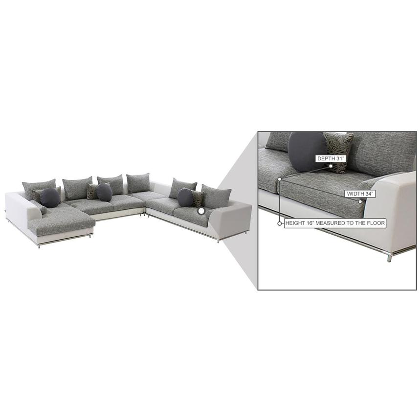 Hanna Sectional Sofa w/Left Chaise  alternate image, 7 of 7 images.