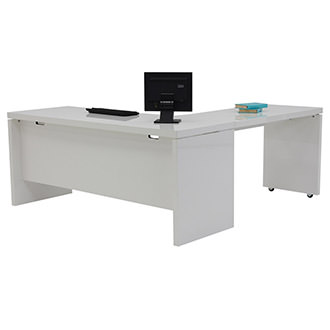 Sedona White L-Shaped Desk