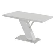 Linden White Rectangular Dining Table  main image, 1 of 5 images.