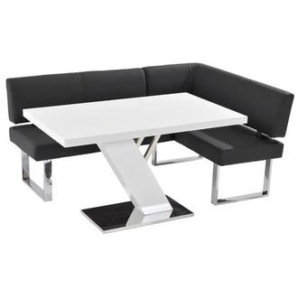 Linden White/Gray 2-Piece Right Corner Nook Set