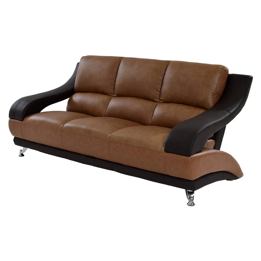 Jedda Camel Leather Sofa El Dorado Furniture