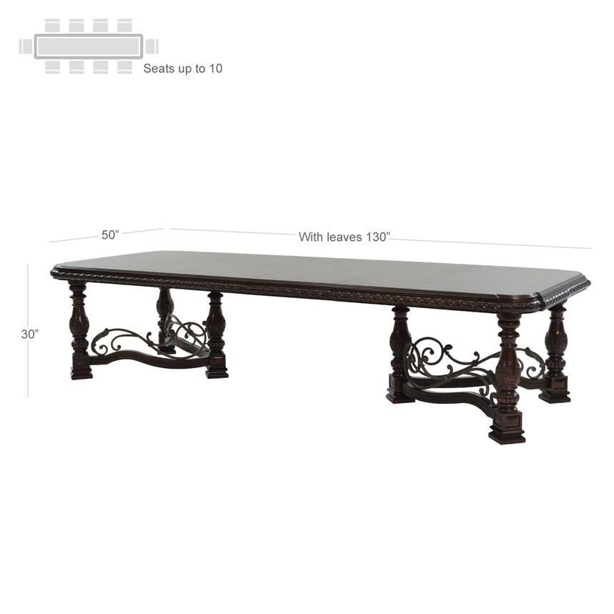 Opulent Extendable Dining Table  alternate image, 2 of 7 images.