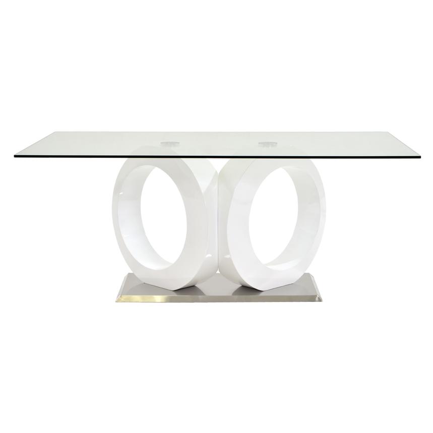 Stop 36 White Rectangular Dining Table  alternate image, 6 of 8 images.