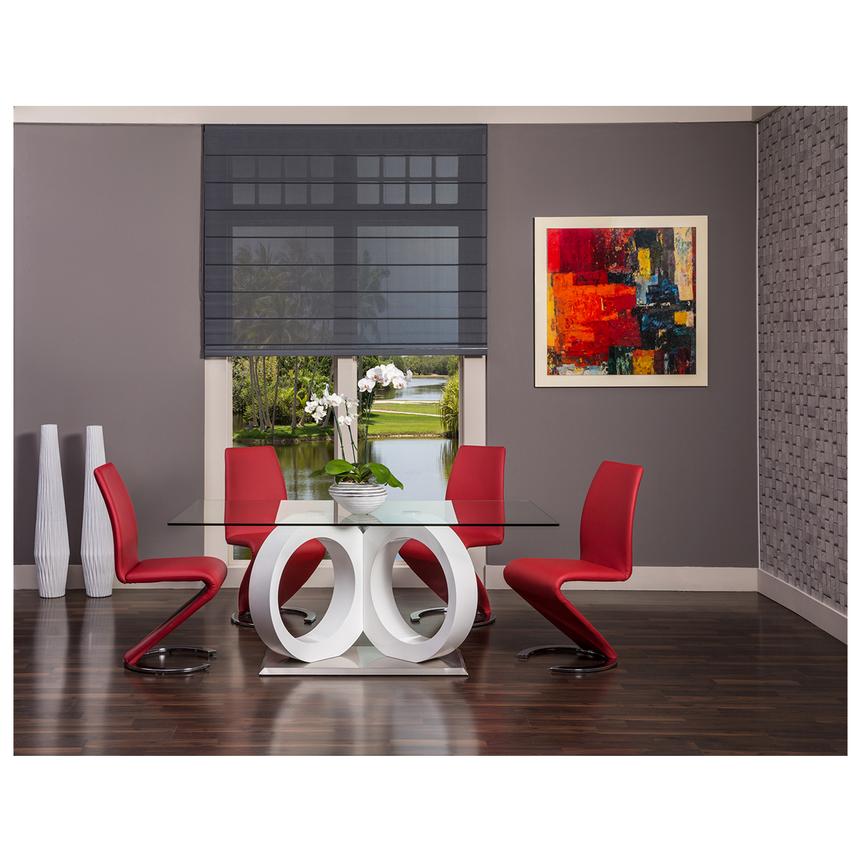 stop 36 red 5-piece formal dining set