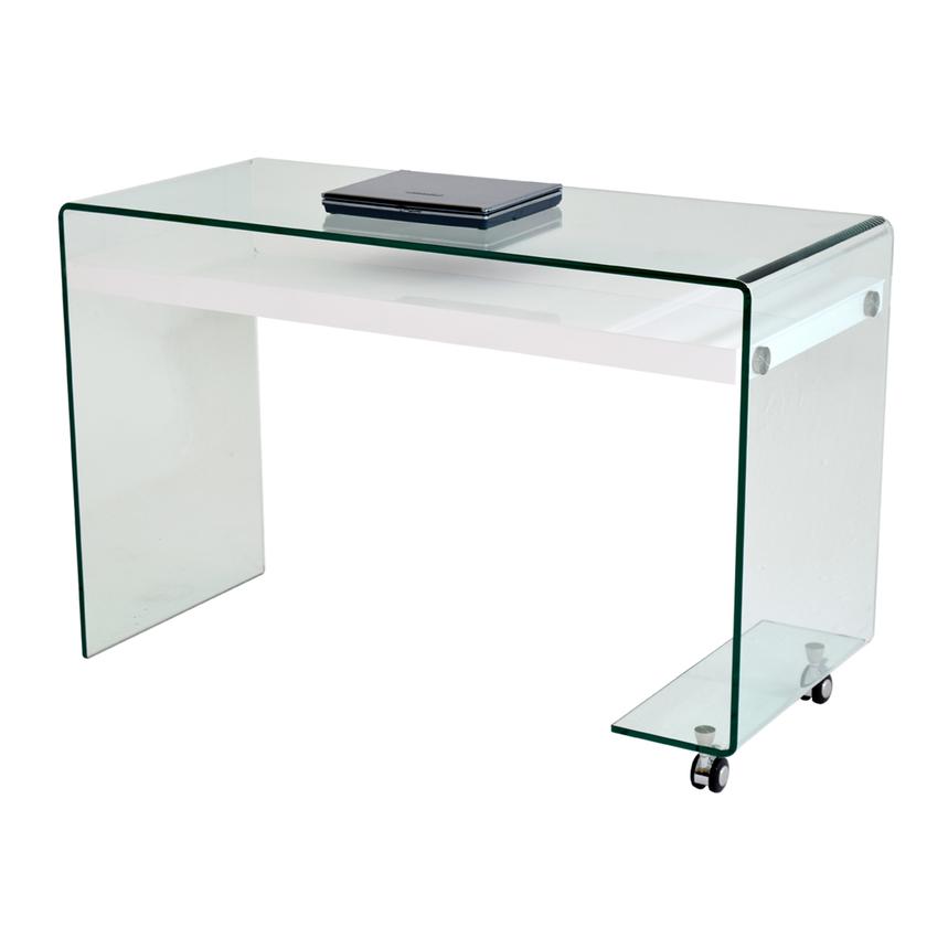 Mirage Clear Desk W Casters El Dorado Furniture