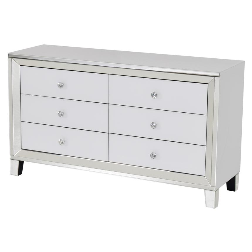 Amia White Mirrored Cabinet El Dorado Furniture