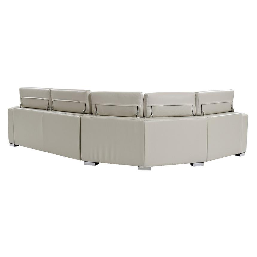 Bay Harbor Light Gray 3PC Leather Power Reclining Sectional w/Right Sleeper  alternate image, 3 of 8 images.