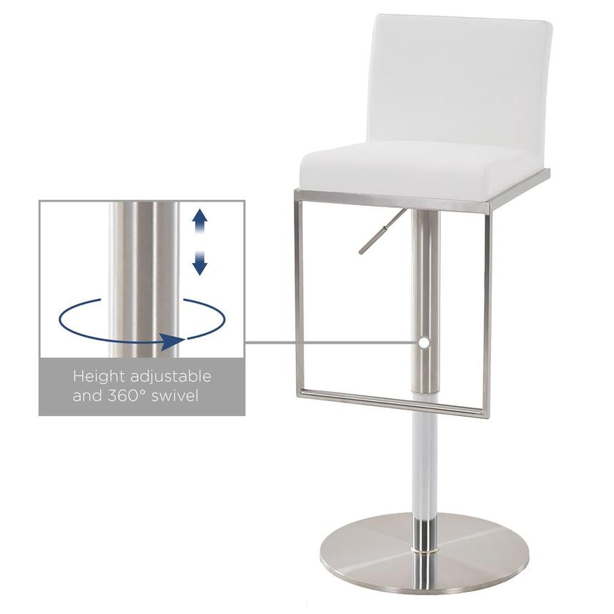 Brisa White Adjustable Stool alternate image, 6 of 7 images.