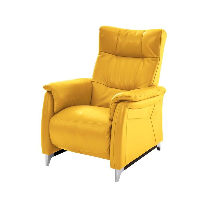 Andrea Yellow Power Motion Leather, Yellow Leather Recliner Chair