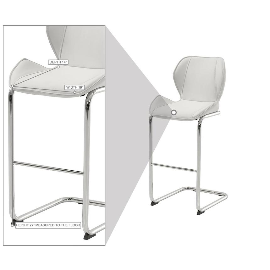 Latika White Bar Stool El Dorado Furniture