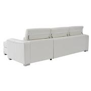 Bay Harbor White Leather Sleeper w/Right Chaise  alternate image, 3 of 11 images.