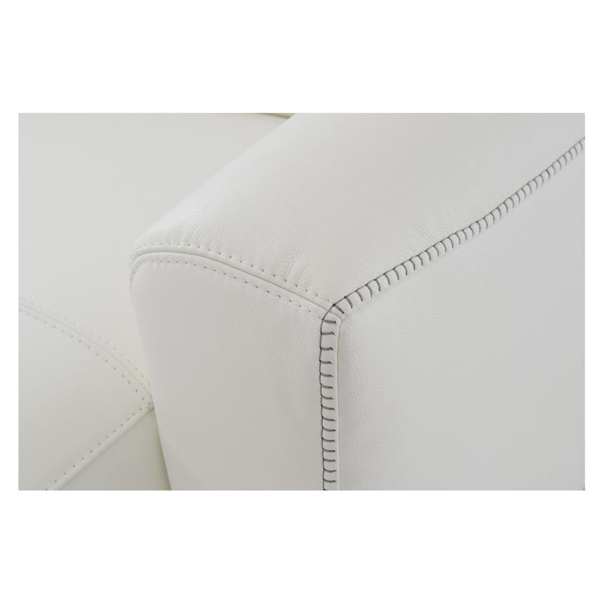 Bay Harbor White Leather Sleeper w/Right Chaise  alternate image, 6 of 11 images.