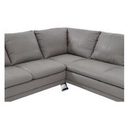 Rio Light Gray Leather Corner Sofa w/Right Chaise  alternate image, 4 of 8 images.