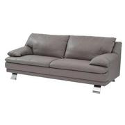 Rio Light Gray Leather Sofa  main image, 1 of 8 images.