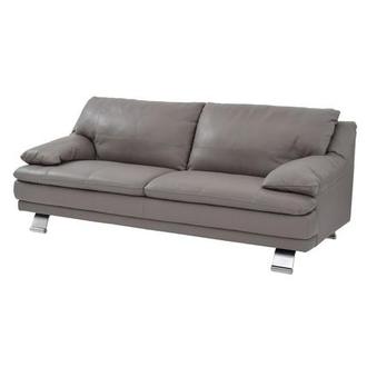 Rio Light Gray Leather Sofa