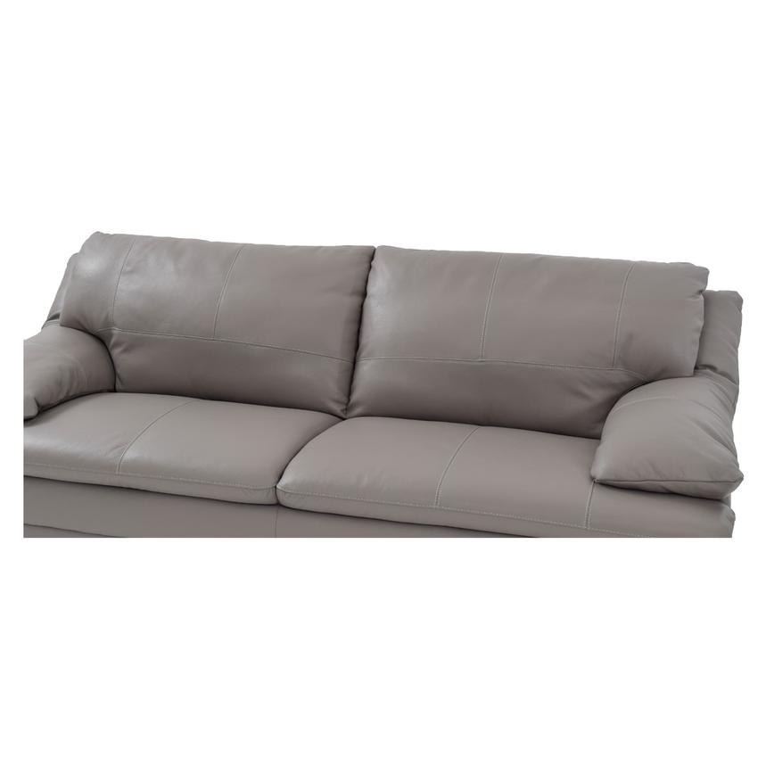 Rio Light Gray Leather Sofa  alternate image, 5 of 8 images.