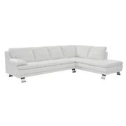 Rio White Leather Corner Sofa w/Right Chaise  main image, 1 of 8 images.
