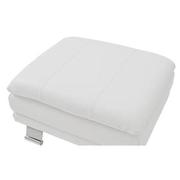 Rio White Leather Ottoman  alternate image, 3 of 5 images.