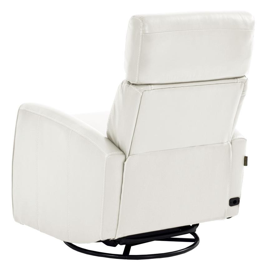 Lucca White Leather Power Recliner  alternate image, 4 of 9 images.